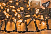 Lampki wróżki ciepłe białe 1128 LED z timerem oświetlenie ogrodowe wewnętrzne i zewnętrzne