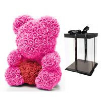 Weihnachtsgeschenk Rose Bear Flower Wedding Party Love Teddy 60cm Box Pink Herz 