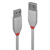 Lindy USB 2.0 Verlängerung Typ A/A Anthra Line M/F 0.2m