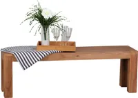 Jedálenská lavica mumbai masívna akácia 140 x 45 x 35 cm drevená lavica prírodný produkt kuchynská lavica vo vidieckom štýle | Wohnling