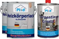 Plid Heizkörperlack 5L Weiß Glänzend für ca. 60m² + Terpentinersatz / Thermolack