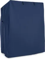 blumfeldt Hiddensee - Strandkorbhaube , Schutzhülle , Witterungsschutz , Abdeckhaube , 115 x 160x 90 cm , 2 Lüftungsfenster , Klettverschlüsse , aufrollbare Frontklappe , wasserdicht , blau