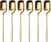 Kaffeelöffel, kleine Löffel, 6 Stück Teelöffel, Dessertlöffel, Eislöffel, Rührlöffel, 5,6 Zoll kleine Kaffeelöffel aus Edelstahl