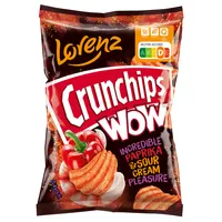 Lorenz Crunchips WOW Chipsy z papryką i kwaśną śmietaną 110g