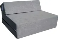 Natalia Spzoo - Skládací matrace 160x60x12 cm pro klidný spánek - Skládací matrace s podhlavníkem a snímatelným potahem - 1008 - ŠEDÝ