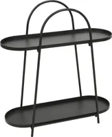 ProGarden Blumenregal 70x25x76 cm Matt Schwarz