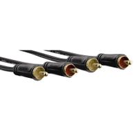Hama Audio-Kabel, 2 Cinch-Stecker - 2 Cinch-Stecker, vergoldet, 1,5 m