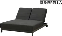CLEMENTO Beziers Doppel Loungeliege Aluminium mit Rollen Sunbrella