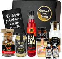 Geschenkkorb für Feinschmecker mit Senf & Feinkost