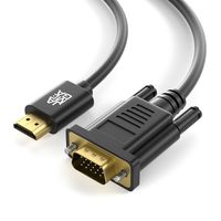 2m HDMI zu VGA Adapter-Kabel D-Sub 15 Pin 1080P Beamer Computer Monitor Laptop