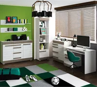 Jugendzimmer Set  in Schneekiefer Nb. mit Absetzungen in Grau BENEVENTO-131