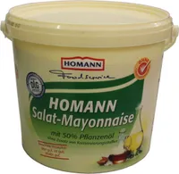 Homann Salat Mayonnaise mit 50 Prozent Pflanzenöl im Eimer 5000g