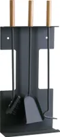 Kaminbesteck 3 tlg.Eisen Holzgriffe