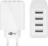 čtyřcestná nabíječka USB (30 W) bílá