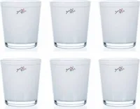 6er Set Glas Orchideentöpfe ORCHID weiß H. 13,5cm D. 12,5cm rund Sandra Rich