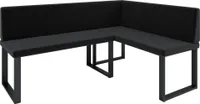 Eckbank AKIKO METAL Corner Bench 196x142 rechts - Eckbankgruppe für Ihrem Esszimmer, Küche modern, Sitzecke, Essecke. Perfekt für Küche, Büro und Rezeption. Solide und starke Verarbeitung. Easy Care