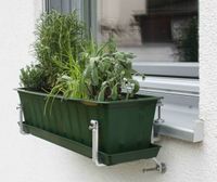 Höhenverstellbare Blumenkastenhalterung "FixPot" für die Fensterbank unsichtbar 