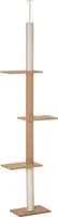 PawHut Kratzbaum Deckenhoch, 228-260 cm Höhenverstellbarer Katzenbaum Kletterbaum für Katzen mit 3 Ebenen, Katzenkratzbaum, Spielbaum Khaki