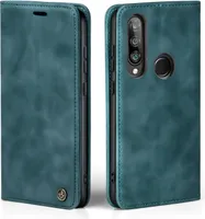 Handy Hülle für Huawei P30 Lite Klapphülle Bookcase Flip Cover Handy Tasche Etui Farbe: Petrol