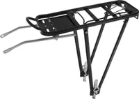 MidGard Fahrrad Gepäckträger für hinten aus Aluminiumlegierung, mit Rücklichthalterung - verstellbar für 26 - 28 Zoll Fahrräder, MTB Heckträger belastbar bis maximal 25 kg