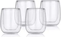 GOURMETmaxx Espresso-Gläser 80ml Temperatur lange halten kalte Drinks 2 Thermogläser robustes Borosilikatglas Doppelwandige Gläser Isolation 4er-Set