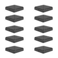 Pfostenkappe 10x Pyramide Abdeckkappe für Pfosten 91x91mm Schwarz