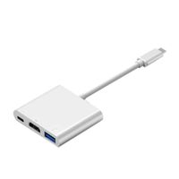 D Vier USB-C HUB Digitálny AV multiportový adaptér USB 3.1 typu C na 1 HDMI 4K USB