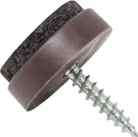 Adsamm® | 16 x Filzgleiter mit Schraube | Ø 20 mm | Braun | rund | Möbelgleiter zum Schrauben in  von Adsamm®