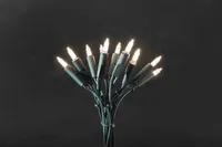 Konstsmide - LED Minilichterkette, 50 warm weiße Dioden, 230V, Innen, grünes Kabel ; 6303-100