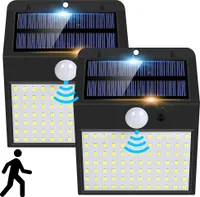 2x Solarleuchten Garten Solarlampen Für Außen Gartenleuchten Mit Bewegungsmelder Solar Aussenleuchte Wandleuchte Für Terrasse Hof