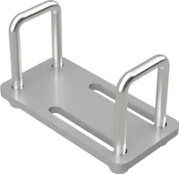 2 x U-Bügelschraube M10 mit Klemmplatte und Stopmuttern Sliphilfe Trailer verzinkt SUPROD, M10, LW=41/41-121, LH=85 mm