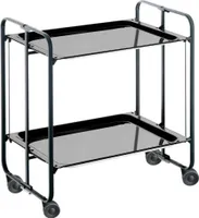 DON HIERRO - Servierwagen, klappbar, 2 Böden, Schwarzem Rahmen. BAUHAUS