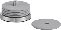 Zeller Glasuntersetzer-Set, 7-tlg., Edelstahl/Silikon, grau Ø10x6