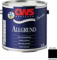 CWS WERTLACK® Allgrund Inhalt: 2,5 Liter Farbton: RAL 9005 tiefschwarz