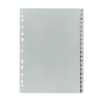 Herlitz Kunststoff Register A-Z A4 20-teilig grau