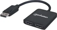 MANHATTAN Rozdzielacz HDMI DisplayPort na 2-portowy z MST