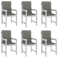 vidaXL Niedriglehner-Auflagen 6 Stk. Dunkelgrau 100x50x4 cm Stoff