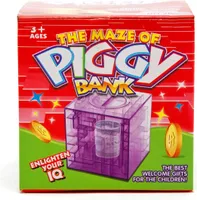 Spardose mit 3D-Kugel-Labyrinth Geschicklichkeitsspiel Sparschwein für