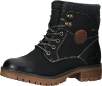 Tom Tailor Damen Schnürboot schwarz