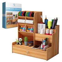 Fleau Schreibtisch-Organizer – mit Schublade – Stifthalter – Stiftebox Holz/Furnier – Stiftebox – Stifte/Stiftaufbewahrung