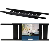 Kúpeľňové riešenia LOFT bambusová kúpeľňová polica 68 cm čierna