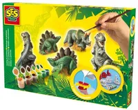 sadrový odliatok a maľovanie dinosaura