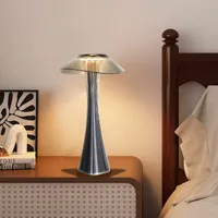 ZMH LED stolová lampa na batérie dotykové stmievateľné Moderná stolová lampa PMMA do spálne obývačky kancelárie