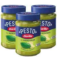 Barilla Pesto Sauce Genovese mit frischem Basilikum 190g 3er Pack