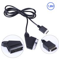1.8M RGB Scart Kabel Adapter Für Sony Playstation PS1 PS2 PS3 AV Lead Cord PAL