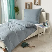 Traumschlaf Basic Uni Bettwäsche Chambray Kissenbezug einzeln 40x80 cm mint