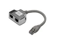 DIGITUS Patchkabel adaptér Cat5e 2x RJ45 -> 1x RJ45 0,19 m