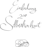Silberhochzeit-Einladungen - 25. Hochzeitstag - 5 Karten – 5