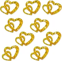 Oblique Unique Herz Konfetti Tischdeko Liebe Romantik Hochzeitsdeko - gold glitzer
