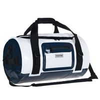 anndora Reisetasche Sporttasche weiß blau wasserdich - maritime Sporttasche - läßt keine Gerüche raust - Tarpaulin Tasche - 30 Liter | Weiß
